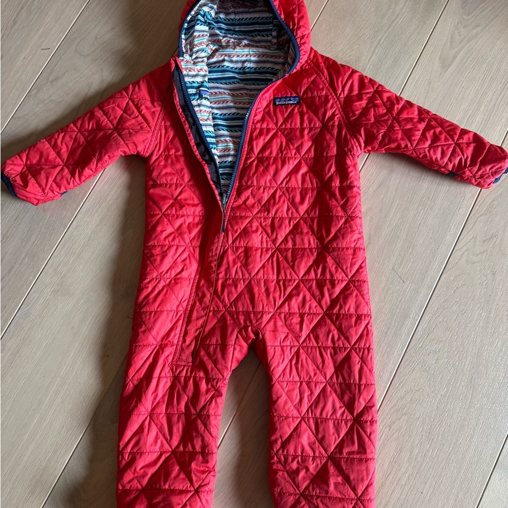 Red Quilted Kids ReversioOne Piece Bunting by Patagonia